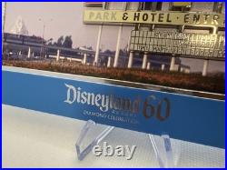 Disneyland 60th Anniversary Jumbo Pin LE 1000 Parks & Hotels Sign with Lithograph
