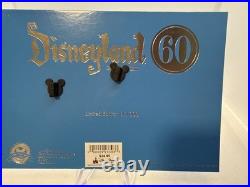 Disneyland 60th Anniversary Jumbo Pin LE 1000 Parks & Hotels Sign with Lithograph