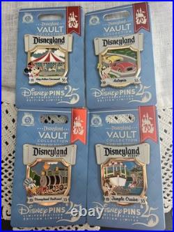 Disneyland 70th Anniversary Opening Day Attraction poster Pins Limited Edition