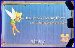 Disneyland Anniversary Theme Park Used Tinkerbell Sign Large Banner RARE Disney