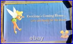 Disneyland Anniversary Theme Park Used Tinkerbell Sign Large Banner RARE Disney