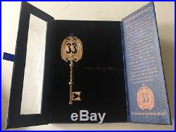 Disneyland Club 33 Large Gold Metal Key OrnamentBrand New in Deluxe Gift Box