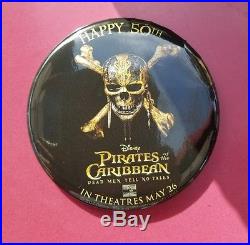 Disneyland DISNEY Pirates Of The Caribbean 50TH Anniversary MUG STEIN + BUTTON