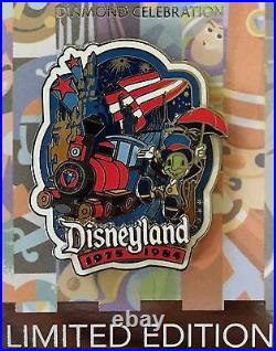 Disneyland Decades Pin Complete Set 60th Diamond Celebration 1955-2015 (8) Pins