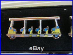 Disneyland Disney Cast Member Exclusive Retired Tram Pin Set RARE LE 3000