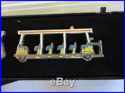 Disneyland Disney Cast Member Exclusive Retired Tram Pin Set RARE LE 3000