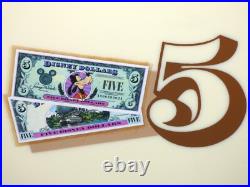 Disneyland Disney Dollars Program Vintage 1998 Theme Park Sign Mickey Mouse