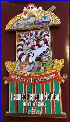 Disneyland Haunted Mansion Holiday Stretching Portraits 4-Pin Boxed Set