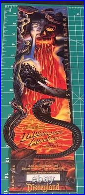 Disneyland Indiana Jones Temple Of The Forbidden Eye Commemorative Ticket New