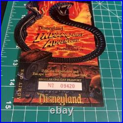 Disneyland Indiana Jones Temple Of The Forbidden Eye Commemorative Ticket New
