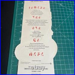 Disneyland Indiana Jones Temple Of The Forbidden Eye Commemorative Ticket New