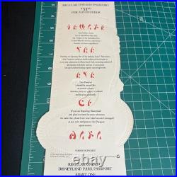 Disneyland Indiana Jones Temple Of The Forbidden Eye Commemorative Ticket New