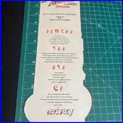 Disneyland Indiana Jones Temple Of The Forbidden Eye Commemorative Ticket New