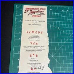 Disneyland Indiana Jones Temple Of The Forbidden Eye Commemorative Ticket New