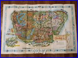 Disneyland Large Color Map 1962 Walt Disney 30 x 45 Theme Park