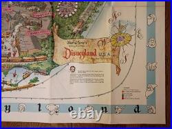 Disneyland Large Color Map 1962 Walt Disney 30 x 45 Theme Park