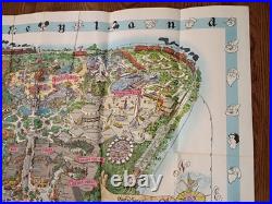 Disneyland Large Color Map 1962 Walt Disney 30 x 45 Theme Park