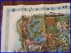 Disneyland Large Color Map 1962 Walt Disney 30 x 45 Theme Park