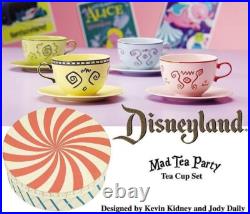 Disneyland MAD TEA PARTY SET 0f 4 50th Anniversary COA LE 1500 GIFT 4 CHRISTMAS