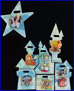 Disneyland Magic 2022 Collection Disney Park 9 Pin Set Castle Tinker Bell Star