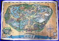 Disneyland Magic Kingdom Theme Park Wall Map Tour POSTER 1968 1960s