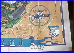 Disneyland Magic Kingdom Theme Park Wall Map Tour POSTER 1968 1960s