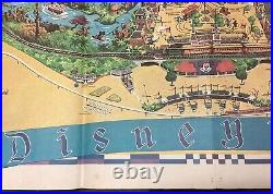 Disneyland Magic Kingdom Theme Park Wall Map Tour POSTER 1968 1960s