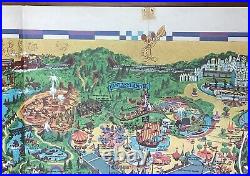 Disneyland Magic Kingdom Theme Park Wall Map Tour POSTER 1968 1960s
