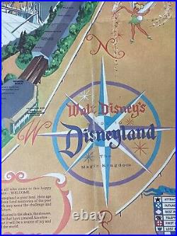 Disneyland Magic Kingdom Theme Park Wall Map Tour POSTER 1968 1960s