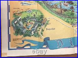 Disneyland Magic Kingdom Theme Park Wall Map Tour POSTER 1968 1960s