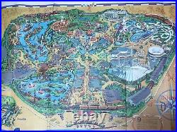 Disneyland Magic Kingdom Theme Park Wall Map Tour POSTER 1968 1960s