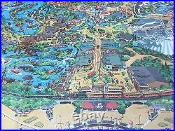 Disneyland Magic Kingdom Theme Park Wall Map Tour POSTER 1968 1960s