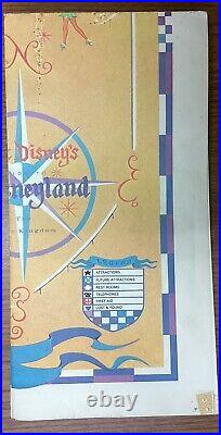 Disneyland Magic Kingdom Theme Park Wall Map Tour POSTER 1968 1960s