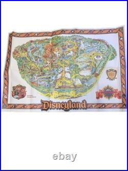 Disneyland Map Poster 1978 Vintage Walt Disney Productions Theme Park Big Thunde