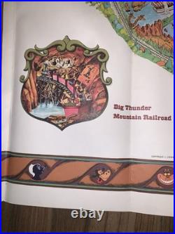 Disneyland Map Poster 1978 Vintage Walt Disney Productions Theme Park Big Thunde
