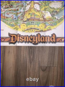 Disneyland Map Poster 1978 Vintage Walt Disney Productions Theme Park Big Thunde