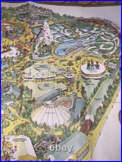Disneyland Map Poster 1978 Vintage Walt Disney Productions Theme Park Big Thunde