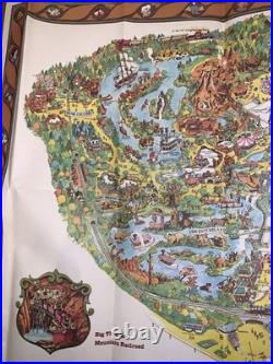 Disneyland Map Poster 1978 Vintage Walt Disney Productions Theme Park Big Thunde