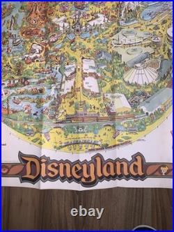Disneyland Map Poster 1978 Vintage Walt Disney Productions Theme Park Big Thunde