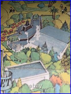 Disneyland Map Poster 1978 Vintage Walt Disney Productions Theme Park Big Thunde