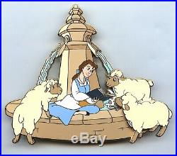 Disneyland Paris Belle Reading with Sheep at The Fountain Jumbo Pin