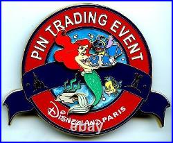 Disneyland Paris Event Gift Pin Jumbo Ariel, Stitch & Flounder Pin