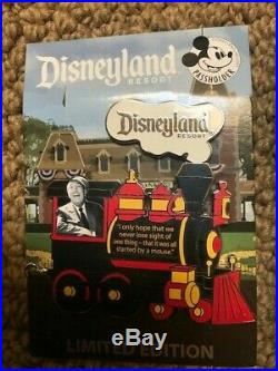 Disneyland Resort AP Train Series 2 Pin Set Walt Disney & Mickey LE 3000 NEW
