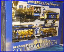 Disneyland Resort Disney World 50 Years Golden Ltd Ed Theme Park Ed Railroad Set Disneyland Resort Disney World 50 Years Golden Ltd Ed Theme Park Ed Railroad Set