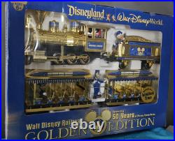 Disneyland Resort Disney World 50 Years Golden Ltd Ed Theme Park Ed Railroad Set