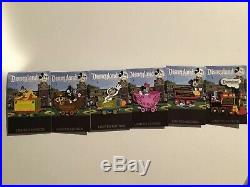 Disneyland Resort Quarterly Train Series Pins. Complete set of 6, AP LE