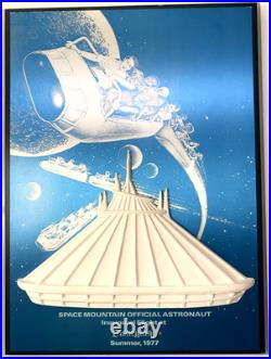 Disneyland Space Mountain Inaugural Flight Official Astronaut Summer 1977 plaque