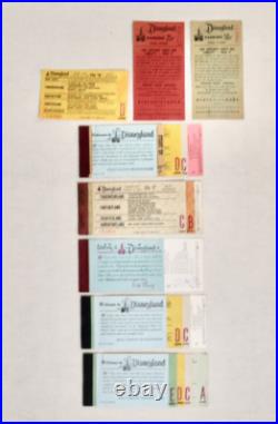 Disneyland vintage theme park ticket books and parking passes
