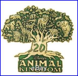 Disneys Animal Kingdom 20th Anniversary Tree of Life Jumbo Pin with Park Map