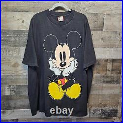 Distressed Vintage 90s Disney Mickey Mouse ASAP T-Shirt Single Stitch 3XL Boxy